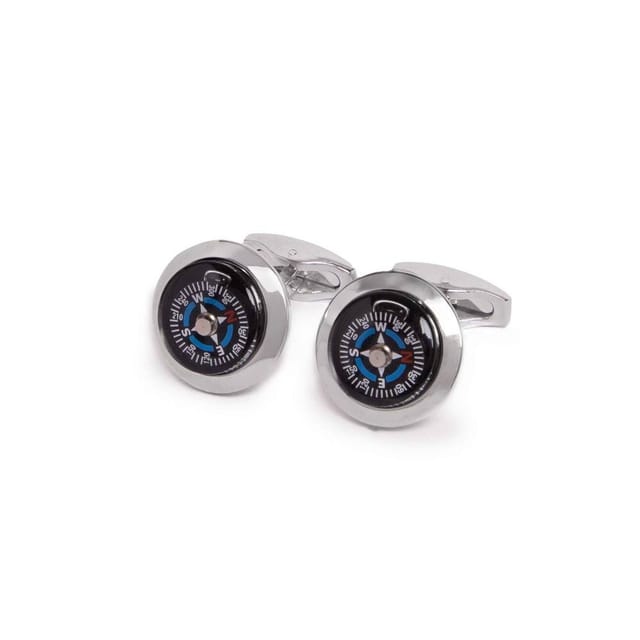 Kennett Kennett Men's Compass Cufflinks - For the Adventurous Gentleman in Silver - 2