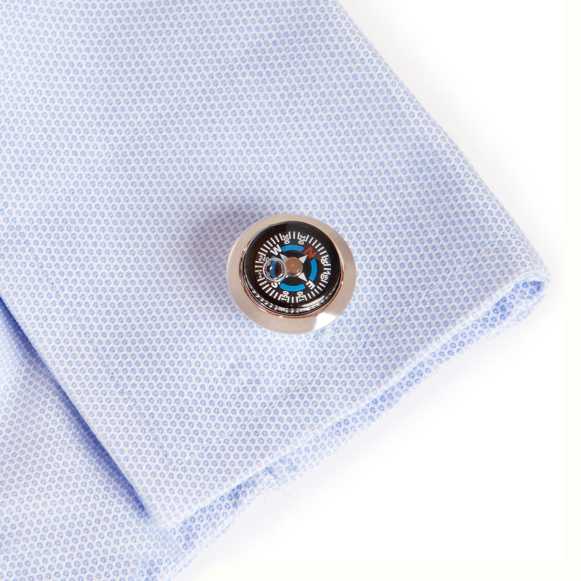 Kennett Kennett Men's Compass Cufflinks - For the Adventurous Gentleman in Silver - 4