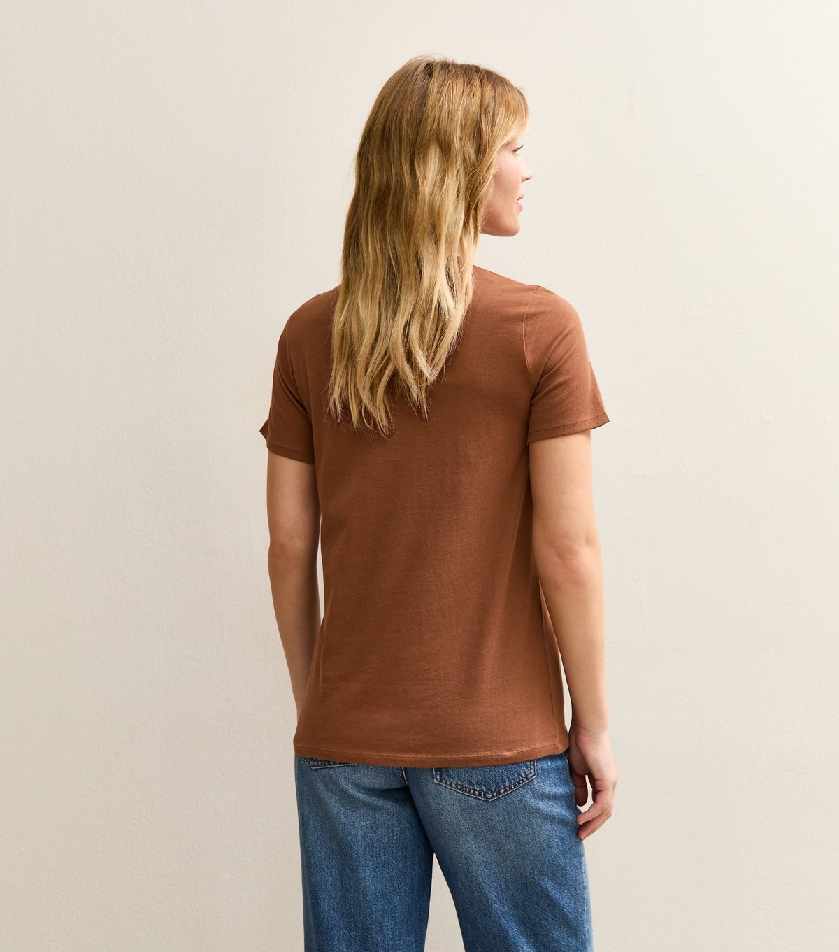 New Look Women's Burnt Orange Cotton Crew Neck T-Shirt New Look - 4