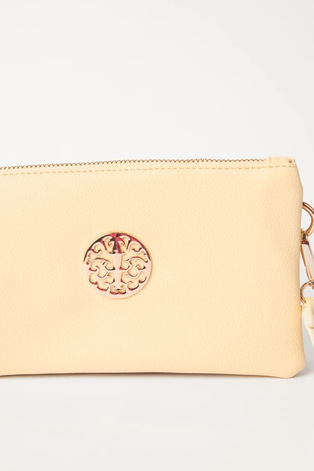 Blue Vanilla Detailed Zip Up Purse With Detachable Strap - 3