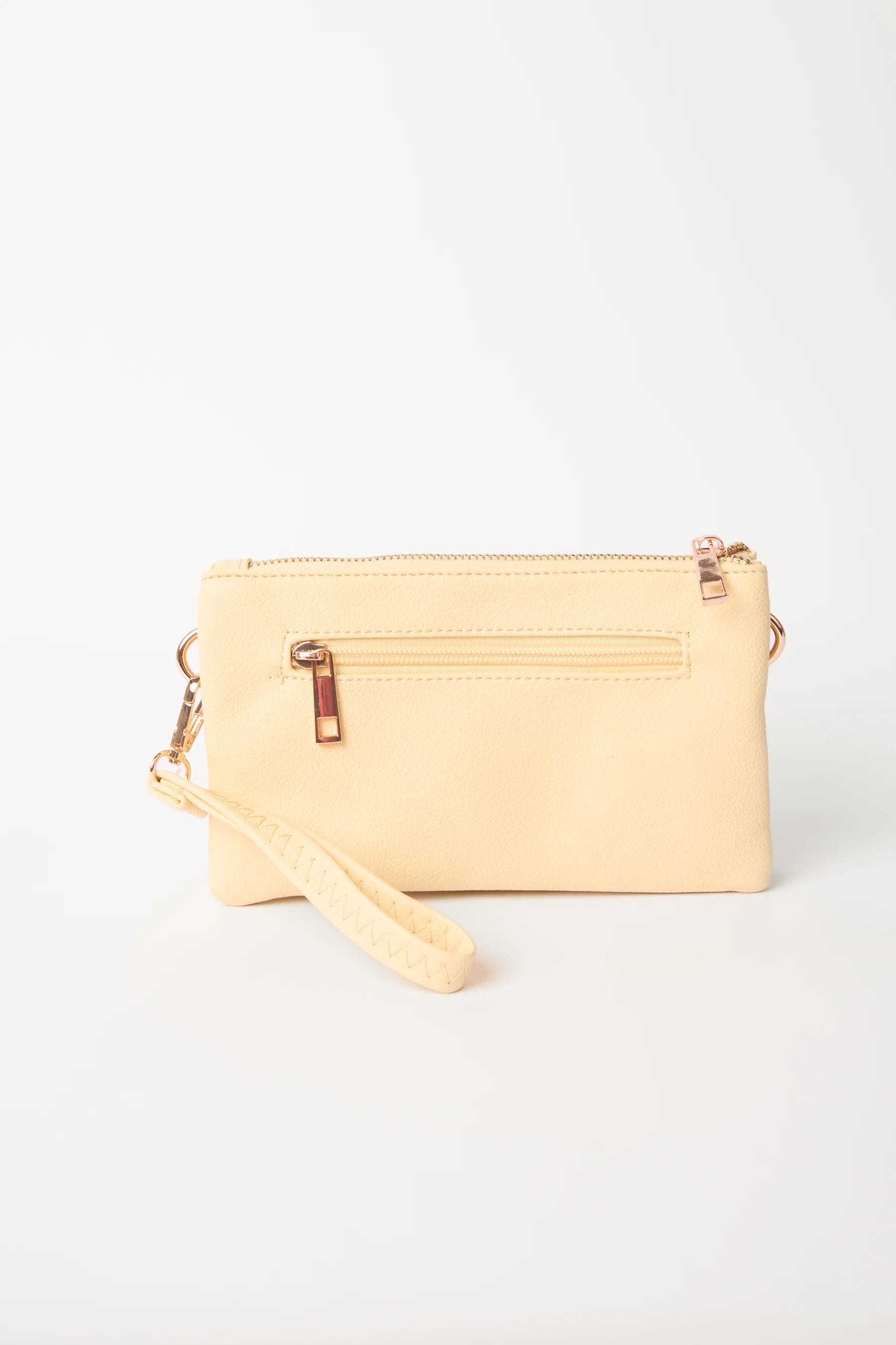 Blue Vanilla Detailed Zip Up Purse With Detachable Strap - 4