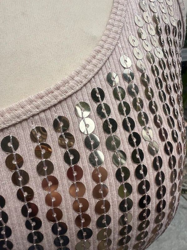 New Look Sparkly Sequin Vest Top. Size 8-10.