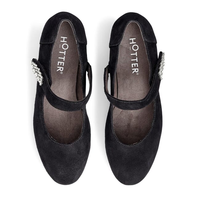 Hotter Hotter Women's 'Duet' Classic Heeled Shoes in Black - 3