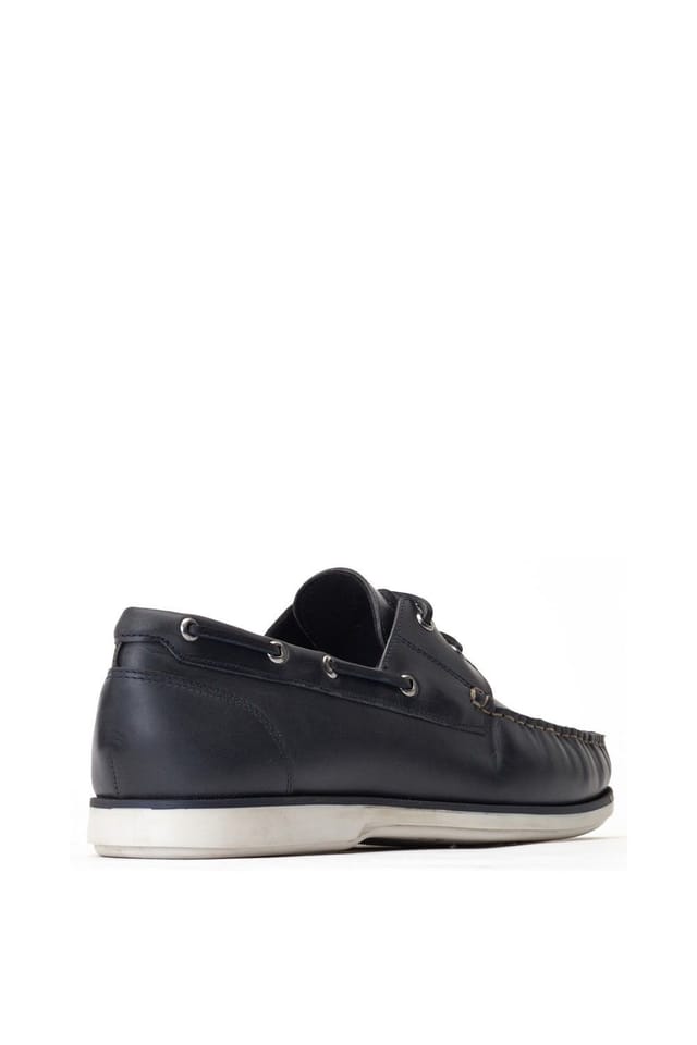 Base London Base London Men's Stern Boat Shoe in Navy - 2
