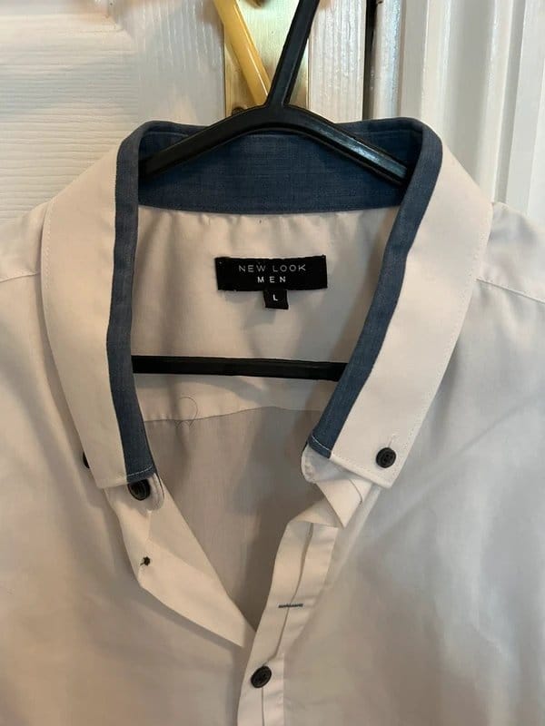New Look Men’s white shirt L - 1