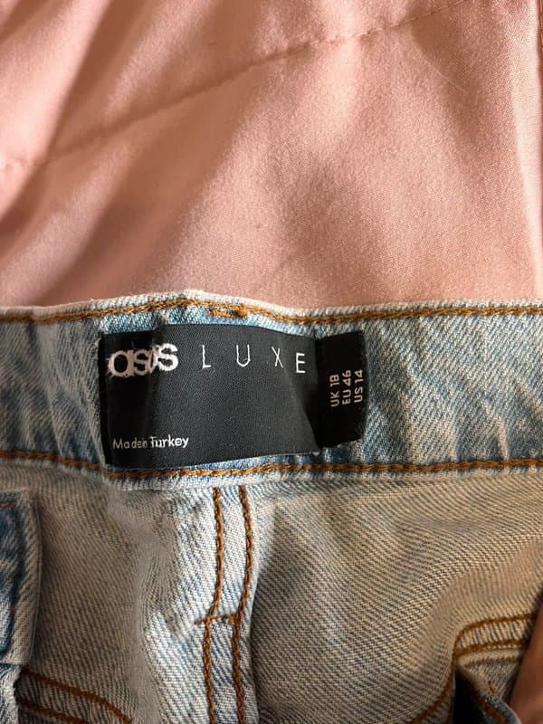 ASOS ASOS Luxe Jean with feather trim