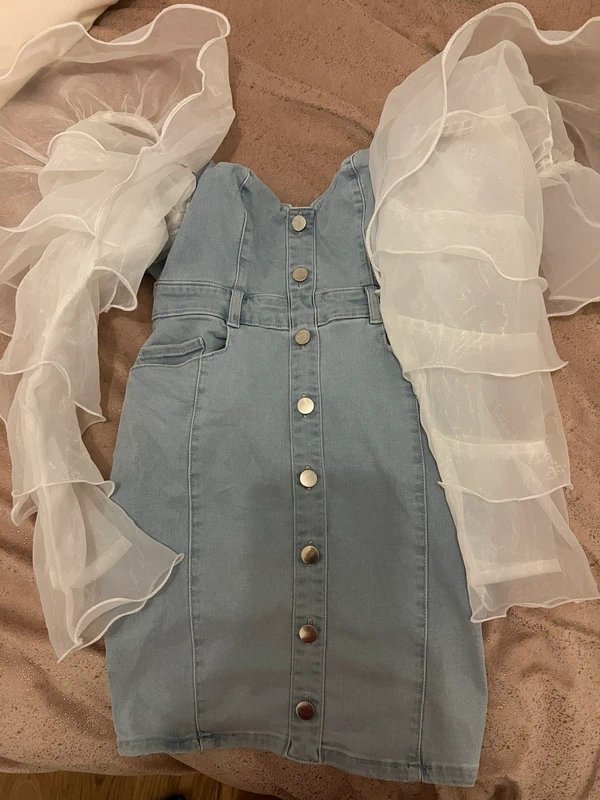 ASOS ASOS luxe denim dress size 6 - 1