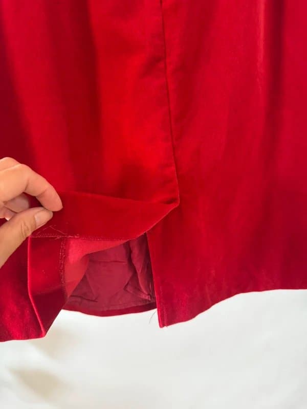 Next 90s Next Red Velvet Mini Skirt, Size 10