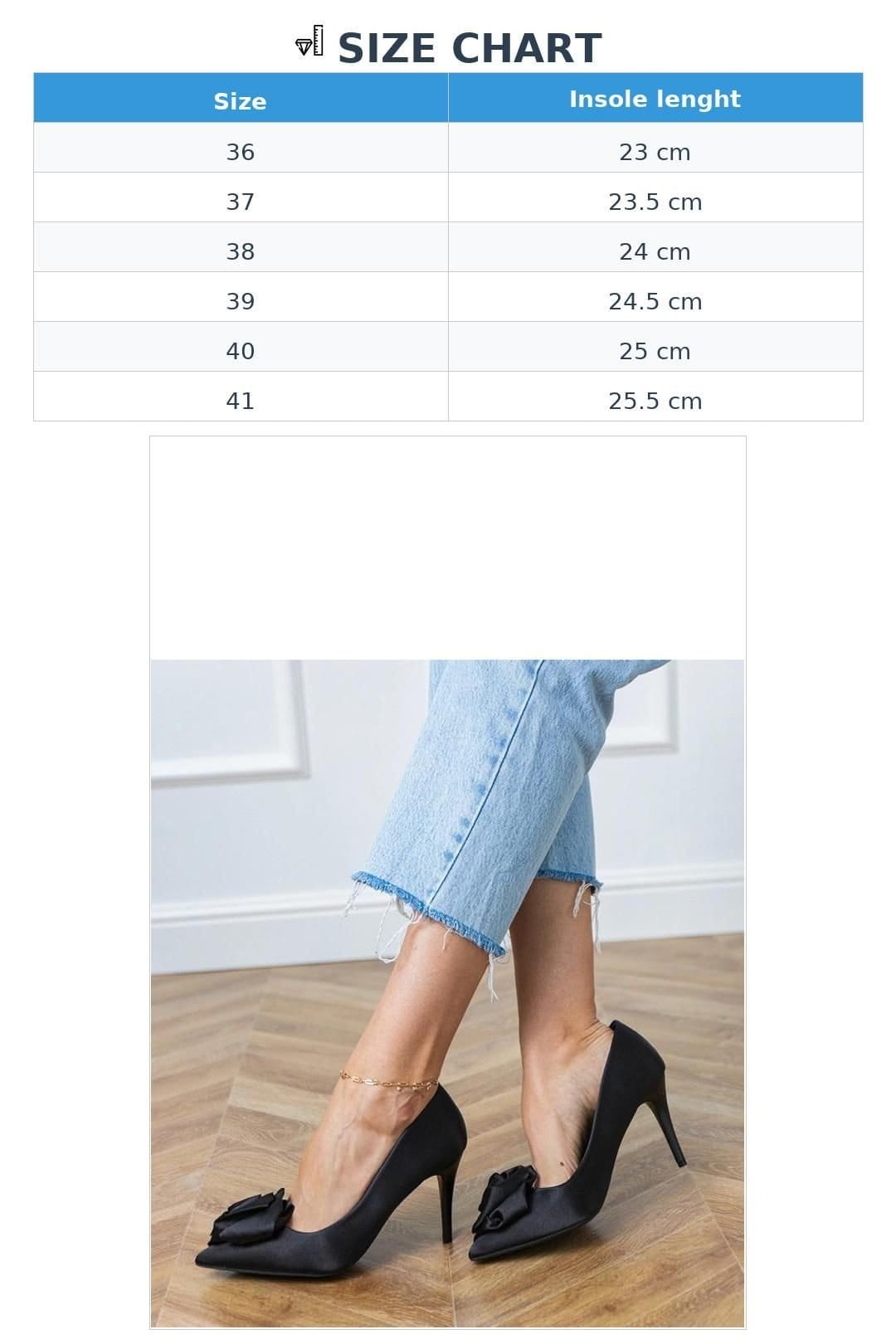 Love Lace Love Lace Women's Satin Flower Applique Pointed Toe High Heel Pumps Evening in Black - 4