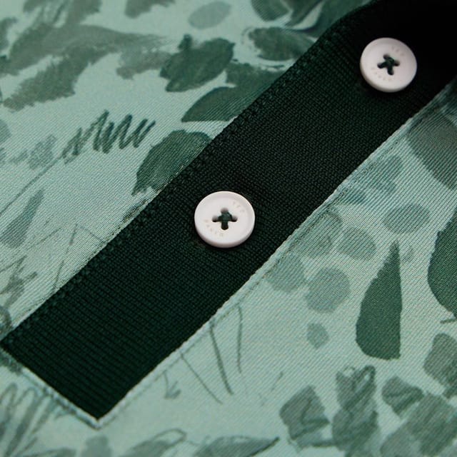 Ted Baker Ted Baker Men's Barnnes Floral Print Golf Polo Shirt in Pale Green - 3