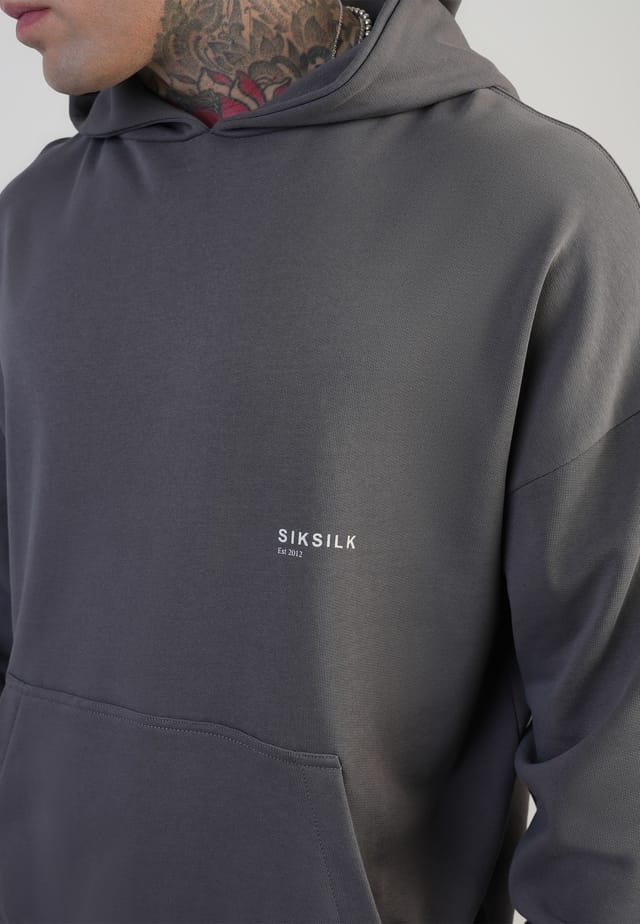SikSilk SikSilk Men's Graphic Hoodie in Grey - 2