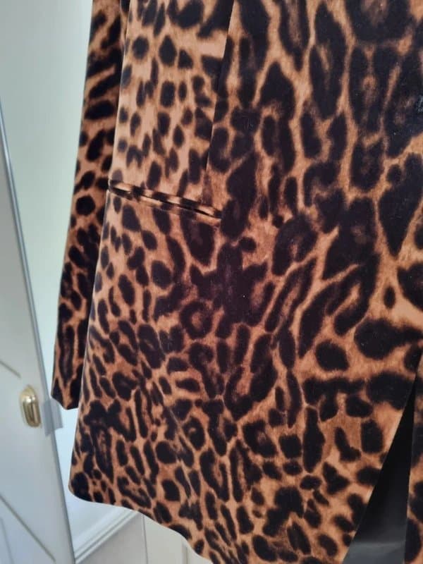 Marks & Spencer Velvet Leopard Print Blazer