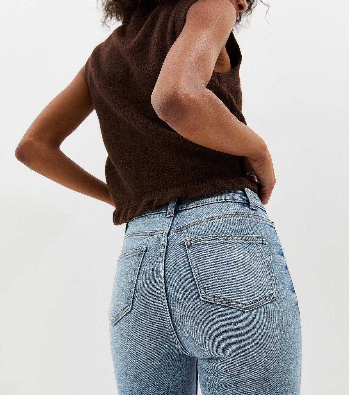 New Look Women's Blue Ripped Hallie Skinny Jeans New Look - 3