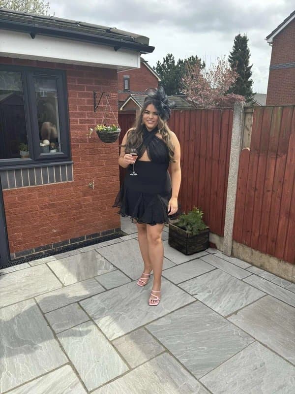 ASOS ASOS luxe dobby halter neck mini dress