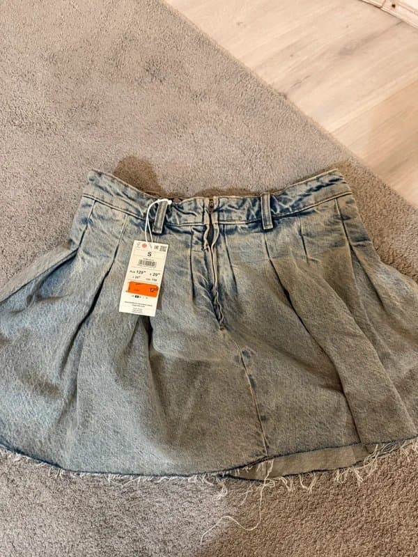 Reserved Reserved denim puff skirt