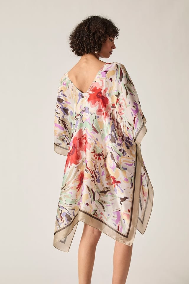 James Lakeland James Lakeland Women's Beige Floral Mosaic Kaftan - 2