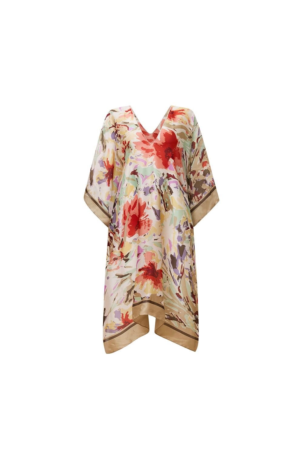 James Lakeland James Lakeland Women's Beige Floral Mosaic Kaftan - 4