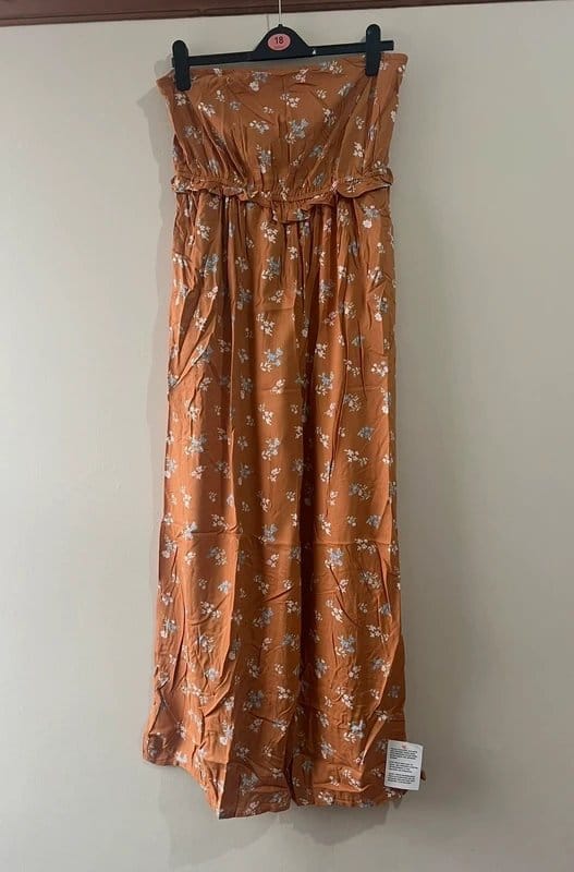 ASOS Design Floral Jumpsuit in Orange