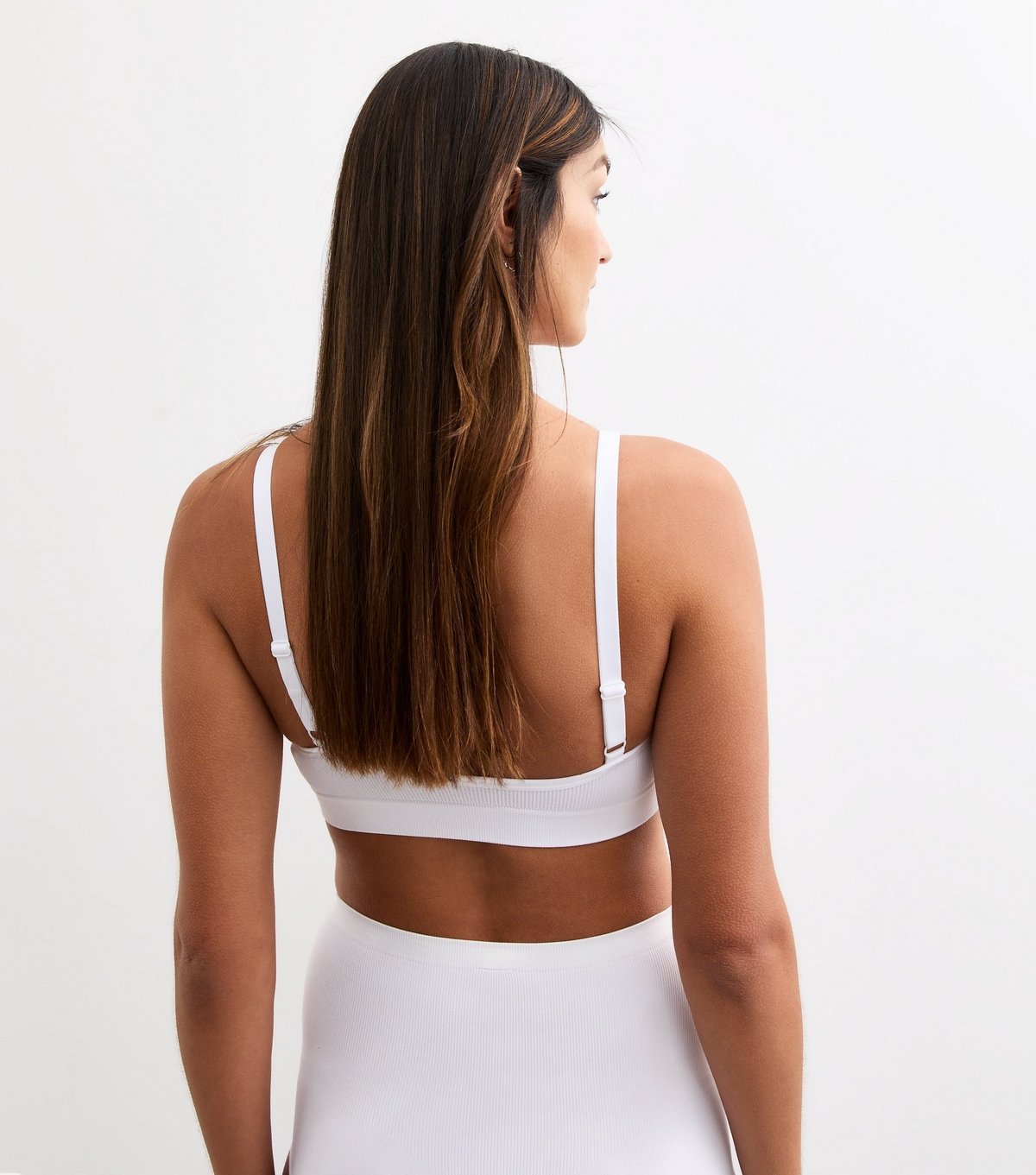 New Look Women's White Maternity Ribbed Seamless Nursing Bralette New Look - 4