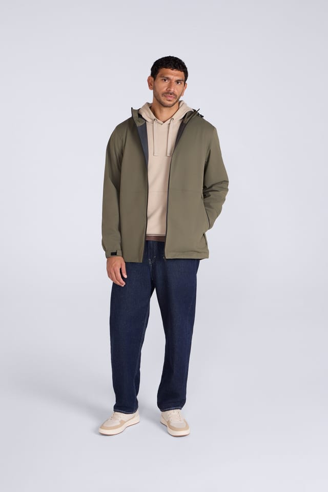 Animal Animal Men's 'Pace' Waterproof Adjustable Hood Outdoors Packable Jacket in Olive - 2