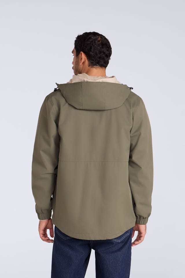 Animal Animal Men's 'Pace' Waterproof Adjustable Hood Outdoors Packable Jacket in Olive - 3