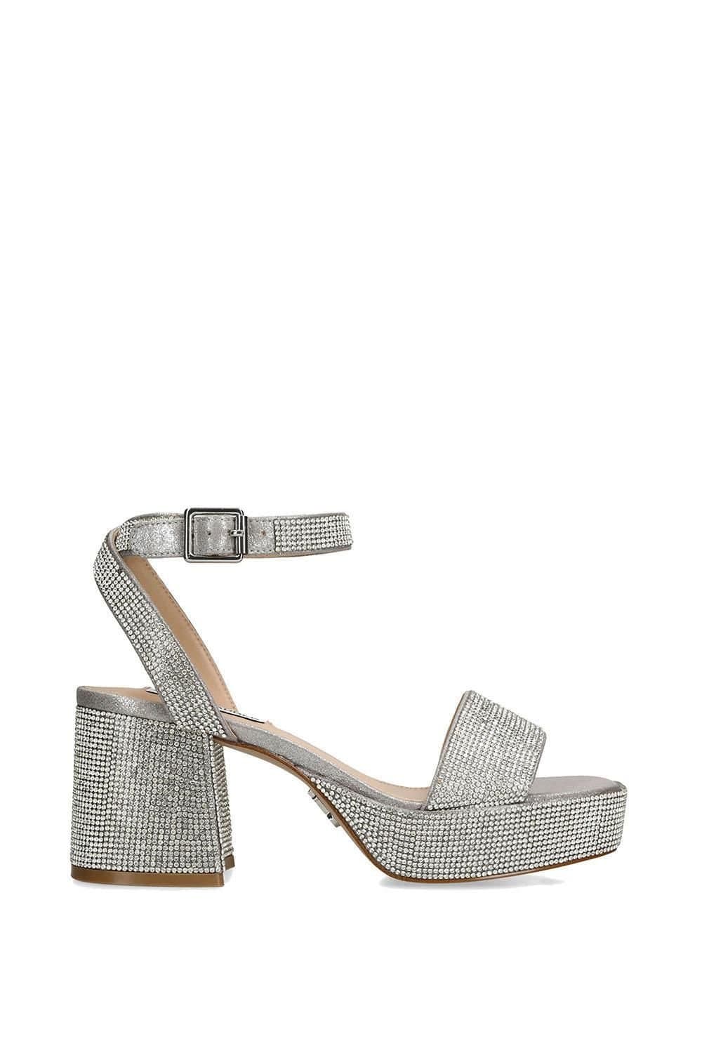 Steve Madden Steve Madden Women's 'Mercerr Pink' Silver Sandals