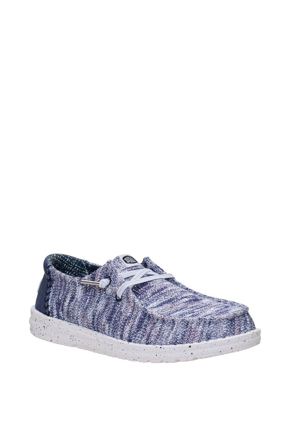 Hey Dude Hey Dude Women's Wendy Knit Shimmer Slip on Shoe in Navy
