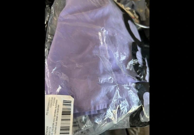 ASOS Design NWT Asos lilac lavender cotton strapless ruched summer smock sun dress 10