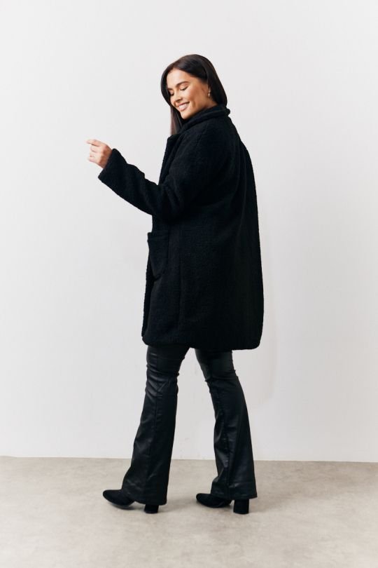 In The Style In The Style Women's Black Borg Jacket - 3