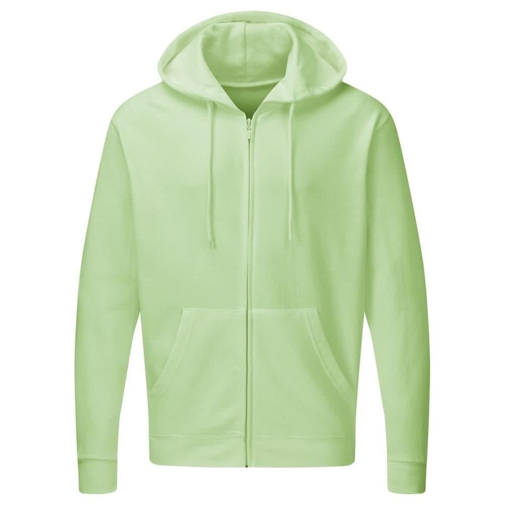 SG SG Men's Plain Full Zip Hooded Sweatshirt in Mint