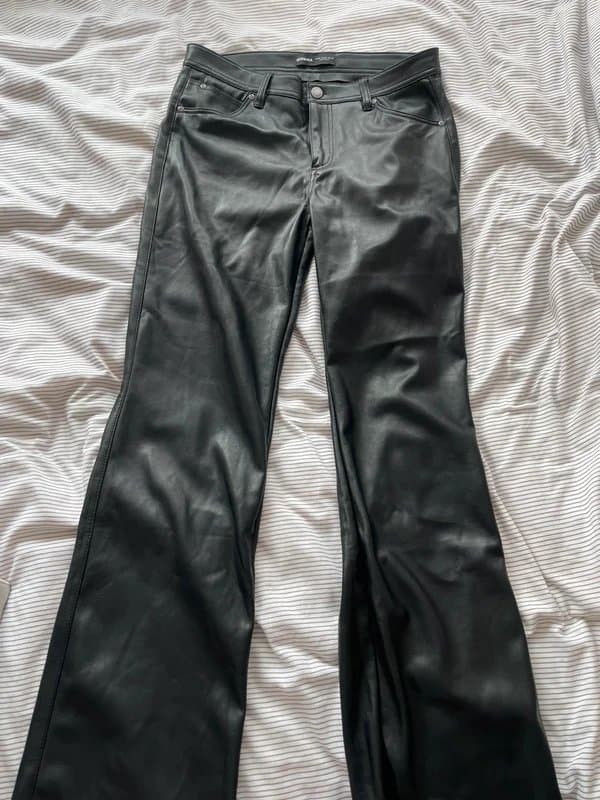 Bershka faux leather trousers