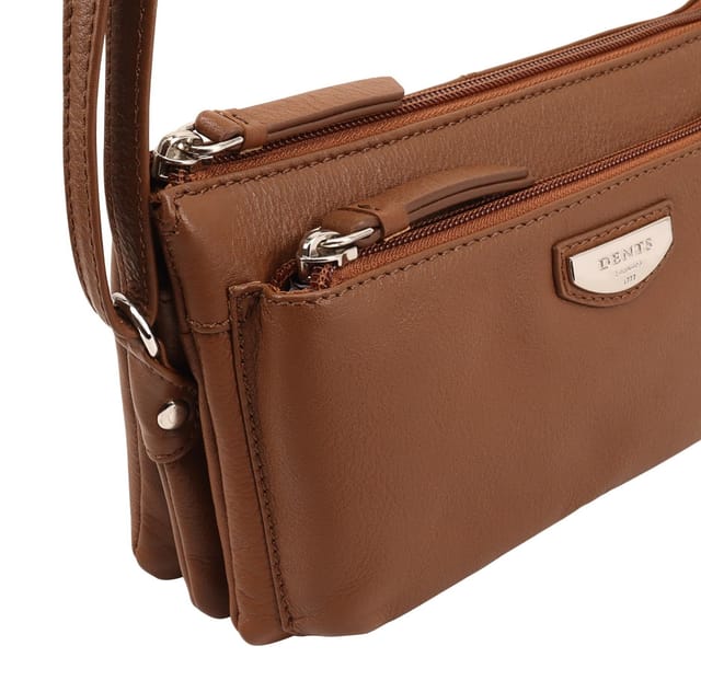 Dents Dents Women's Anaya Leather Cross Body Bag in Brown - 3