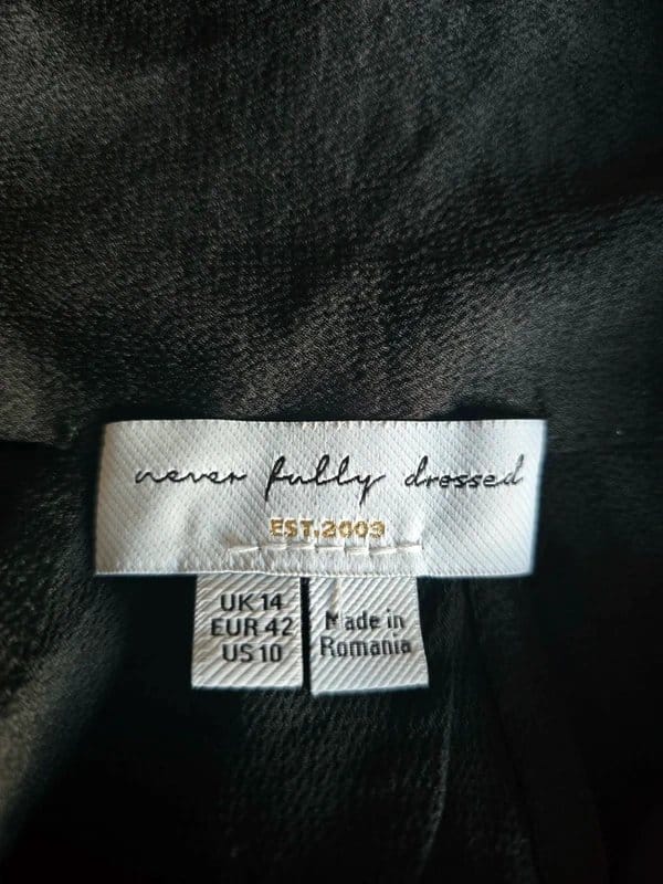 Never Fully Dressed Black Sleeveless Halter Jumpsuit Size 12