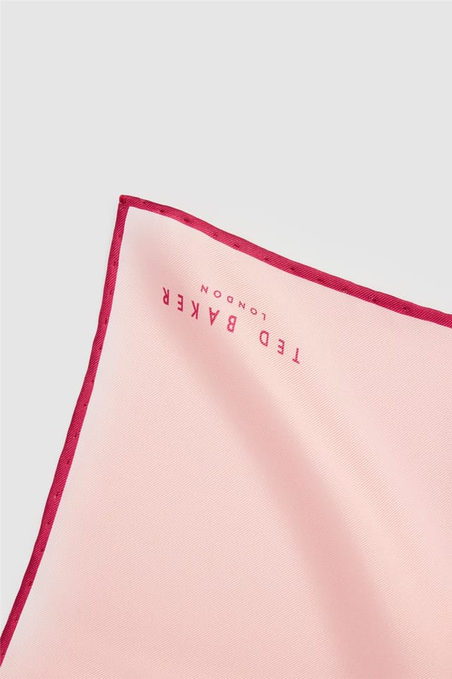 Ted Baker Ted Baker Men's Plain Pocket Square in Light Pink - 2