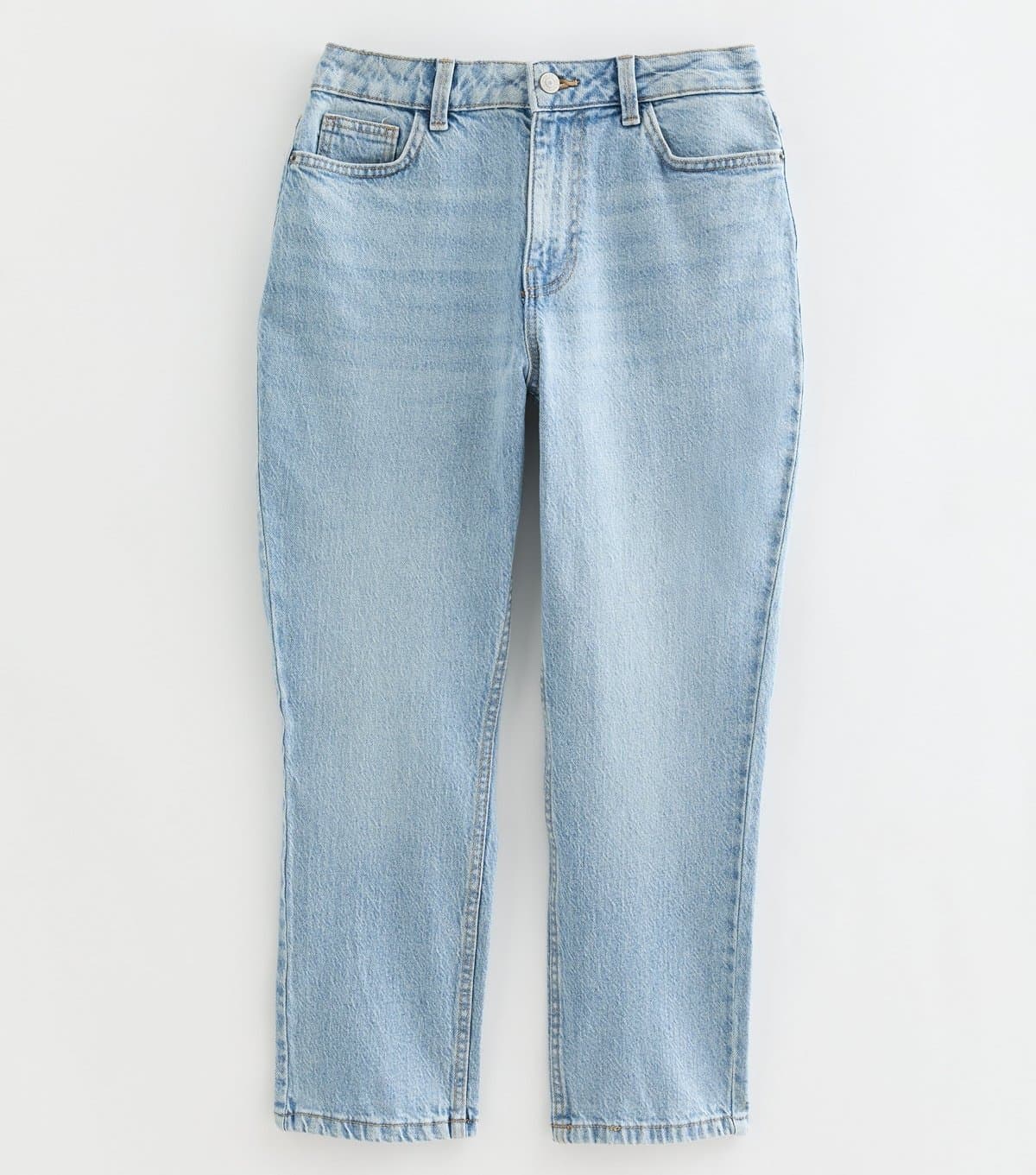 New Look Women's Petite Mid Blue Hannah Straight Leg Jeans New Look