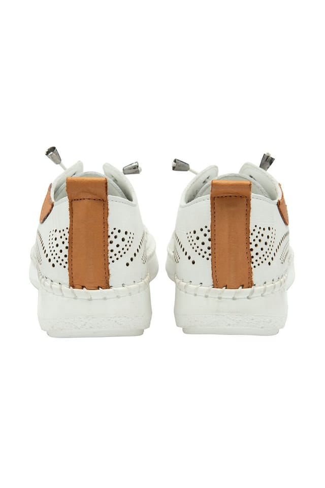 Lotus Lotus Women's 'Tassia' Leather Casual Shoes in White - 3