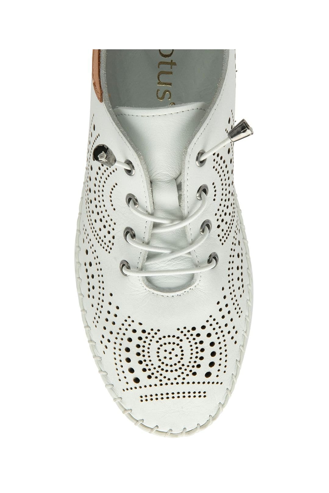 Lotus Lotus Women's 'Tassia' Leather Casual Shoes in White - 4