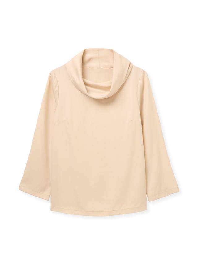 Celtic & Co Celtic & Co Women's Drape Cowl Neck Top in Warm White - 2