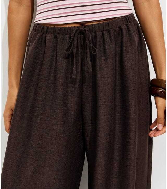 New Look Women's Petite Brown Wide Leg Cuffed Trousers New Look - 3