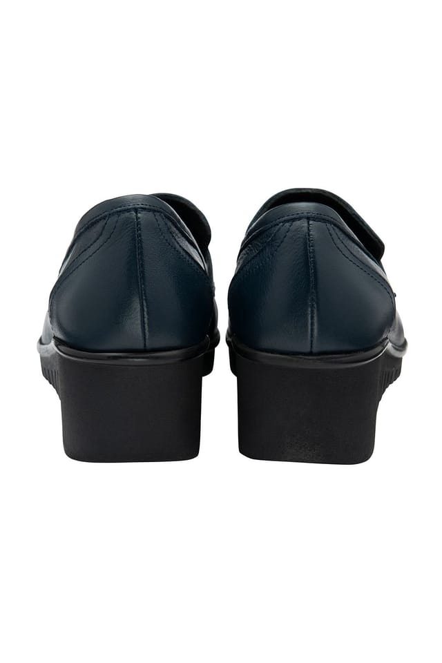 Lotus Lotus Women's 'Detroit' Leather Wedge Shoes in Navy - 3