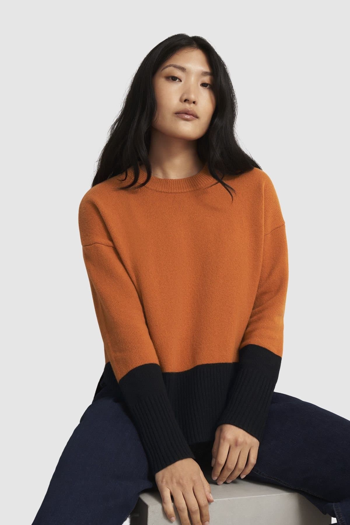 Hobbs London Hobbs London Women's Bonnie Merino Blend Jumper in Copper