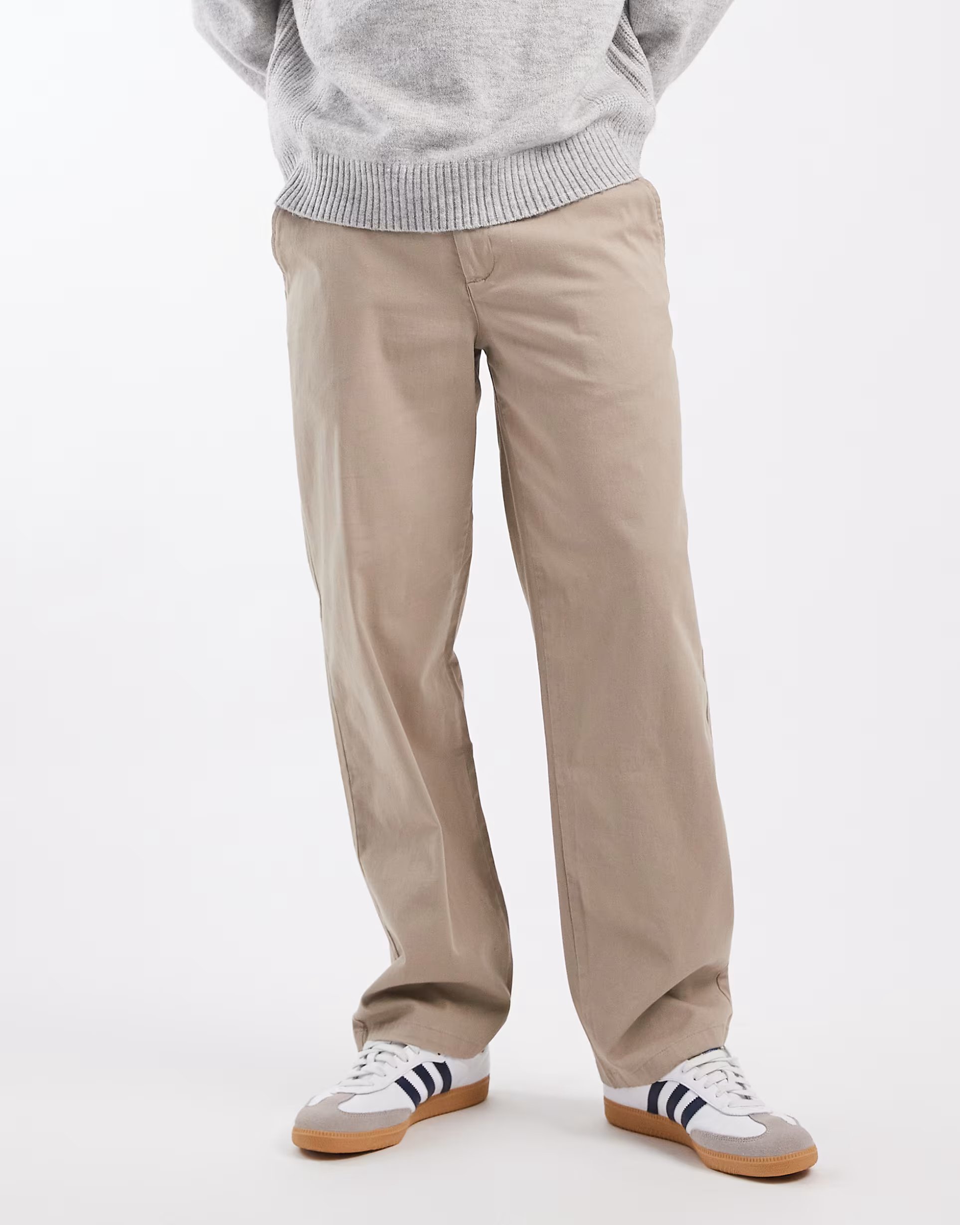 ASOS New Look relaxed fit chinos in stone - 1