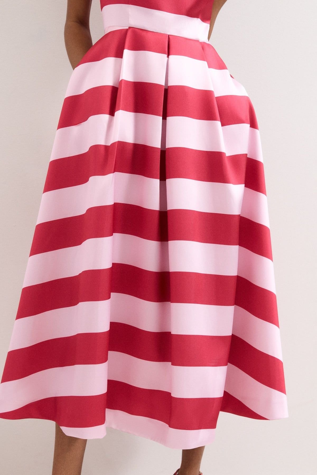 Phase Eight Phase Eight Women's Petite Kiria Midi Dress in Bright Pink - 4