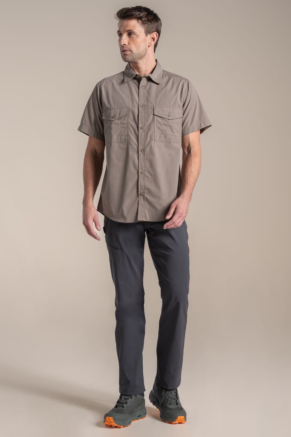 Craghoppers Craghoppers Men's Kiwi II Short Sleeved Anti-Insect Shirt in Beige