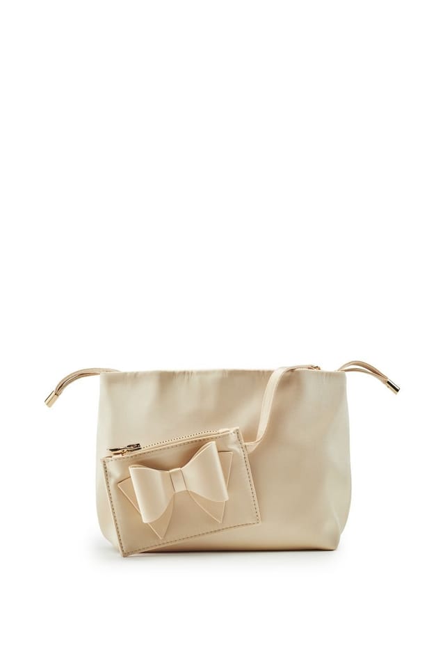Moda In Pelle Moda In Pelle Women's 'Lotty Bag' Satin Shoulder Bag in Gold - 2
