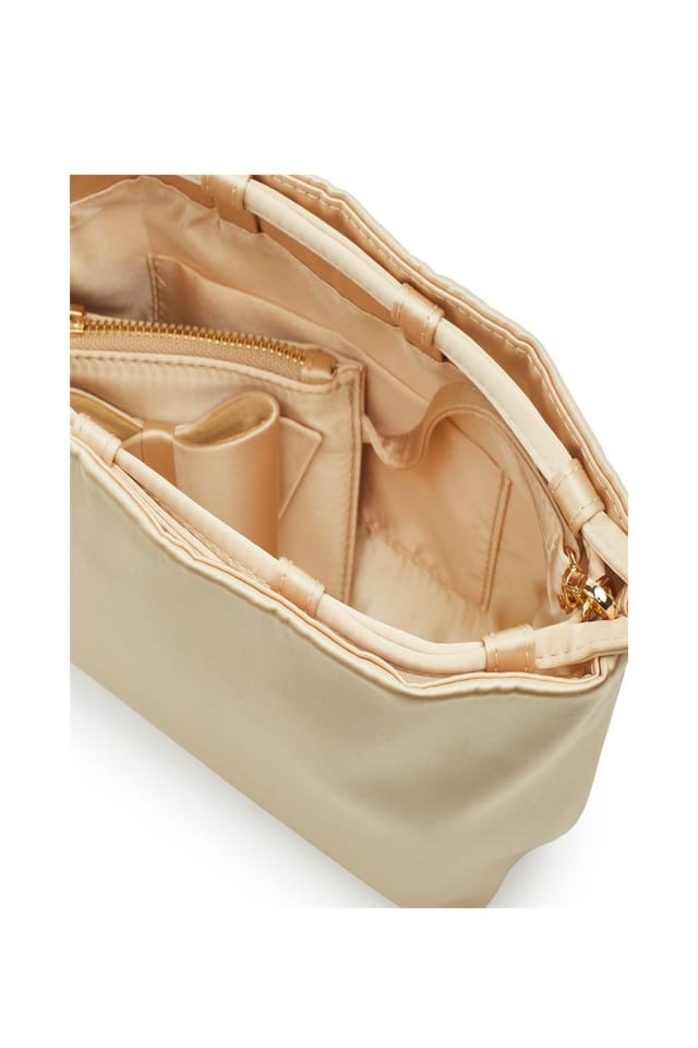 Moda In Pelle Moda In Pelle Women's 'Lotty Bag' Satin Shoulder Bag in Gold - 3