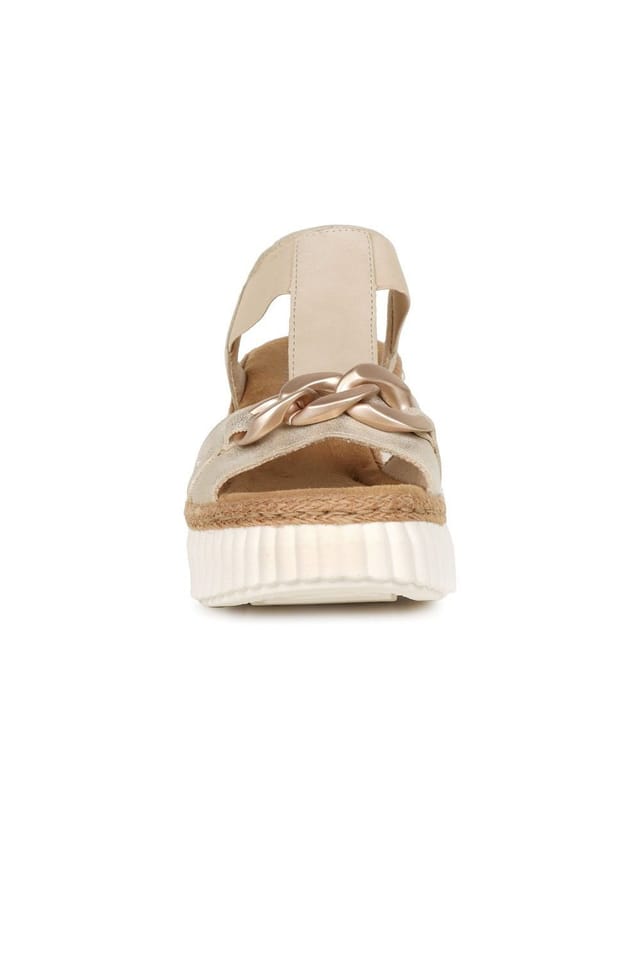Rieker Rieker Women's 'Dominica' Wedge Heel Sandals in Gold - 3