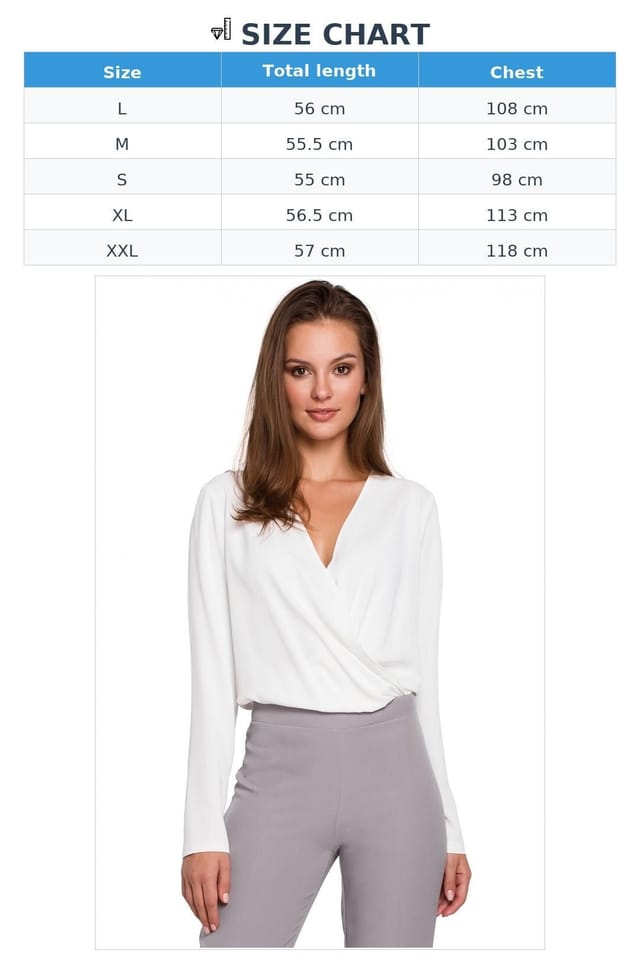 Love Lace Love Lace Women's Light Envelope Cut Blouse for Everyday Style in White - 3