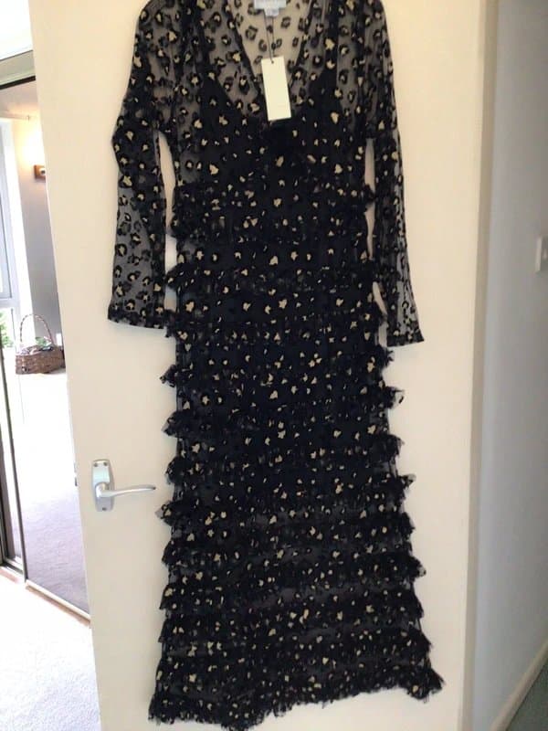 Never Fully Dressed Never fully dressed leopard mesh Kate dress size 14