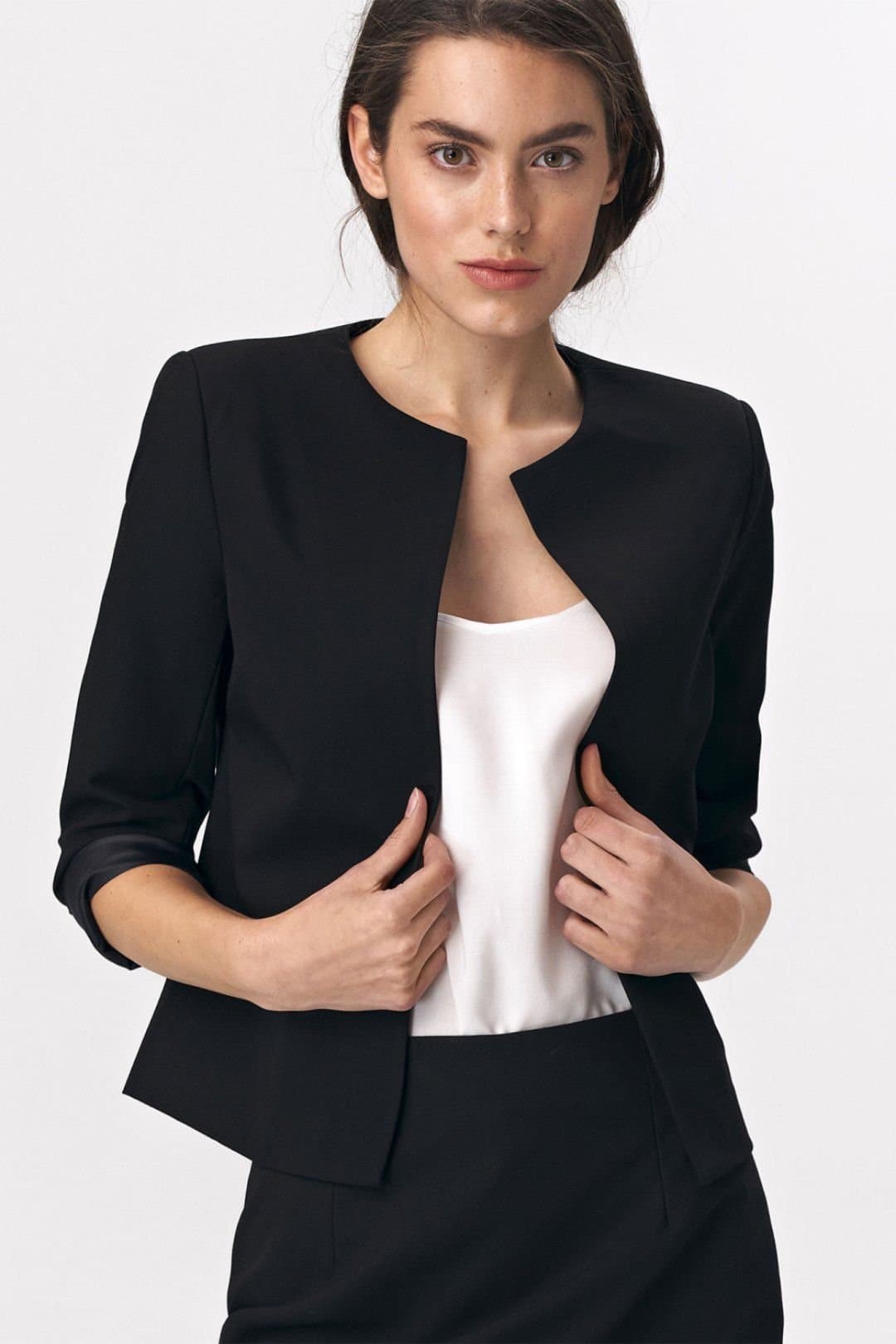 Love Lace Love Lace Women's Classic Soft Touch Short Jacket for Office in Black